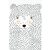 Rasch Studio Onszelf Stories 532074 Gyerekszobai varázslatos megjelenítésű medvefej fehér fekete falpanel