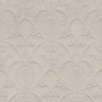   Rasch Trianon XII, 532111 klasszikus királyi díszítőminta bársonyos megjelenés hímzett díszek pasztell bézs tapéta