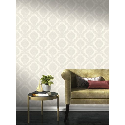 Rasch Trianon XII, 532203 klasszikus impozáns rokokó minta ó-fehér szürkésbézs tapéta