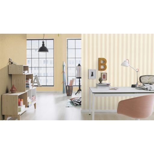 Rasch Trianon XII, 532326 klasszikus csíkos csillogó krémrózsaszín rózsaszín tapéta