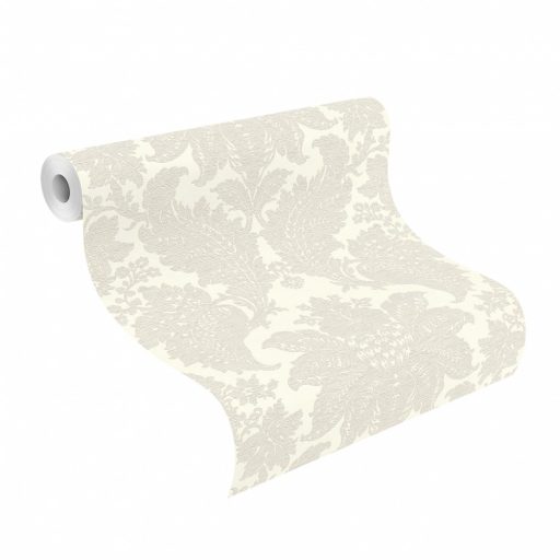 Rasch Trianon XII, 532715 klasszikus nagyléptékű barokk díszítőminta ó-fehér szürkésbézs tapéta