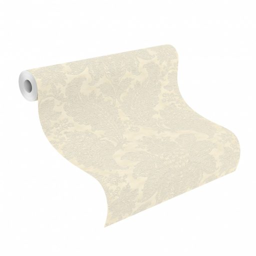 Rasch Trianon XII, 532722  klasszikus nagyléptékű barokk díszítőminta krémfehér bézs tapéta