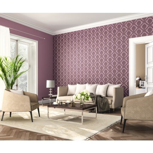 Rasch Trianon XII, 532869  strukturált egyszínű ó-rózsaszín tapéta