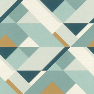  Geometrikus külünböző síkidomok fehér szürke zöld kék arany tapéta