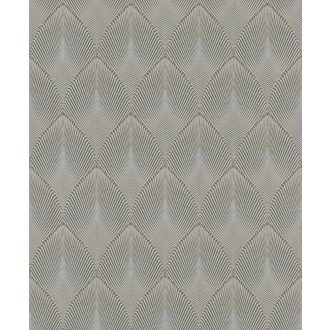   Rasch Yucatan 535853  Geometrikus egyedi rombuszminta 3D ezüst arany szürke enyhe felületi csillogás tapéta