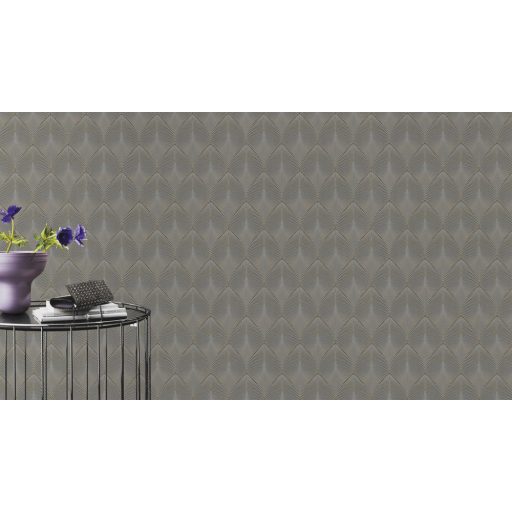 Rasch Yucatan 535853  Geometrikus egyedi rombuszminta 3D ezüst arany szürke enyhe felületi csillogás tapéta