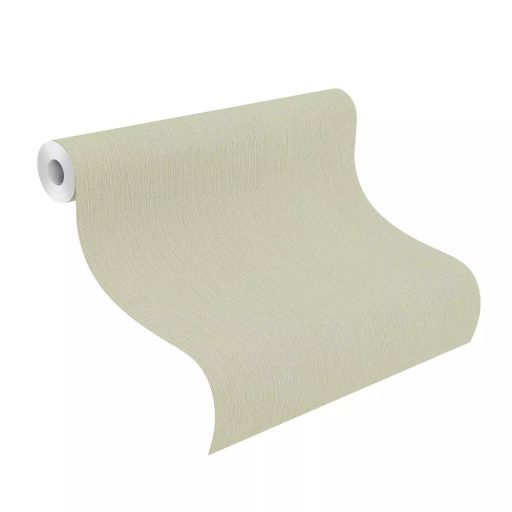 Kifinomult textil textúrájú és enyhén rovátkolt egyszínű minta zöld/világoszöld tónus finom fény tapéta