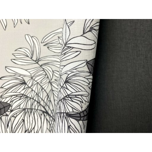 Natur "skandináv" trópusi pálmafák világos homokszín sötétszürke fehér fekete tapéta