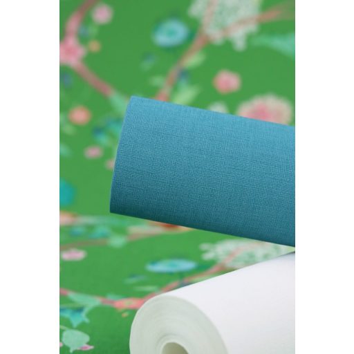Rasch Amazing/Club Botanique/SALSA 537925  Natur egyszínű strukturált textli petrolszín tapéta