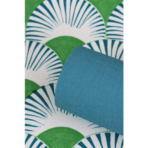 Rasch Amazing/Club Botanique/SALSA 537925  Natur egyszínű strukturált textli petrolszín tapéta