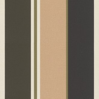   Rasch Club Botanique 539042  Csíkos krémfehér bézsarany antracit fényes zöldarany tapéta