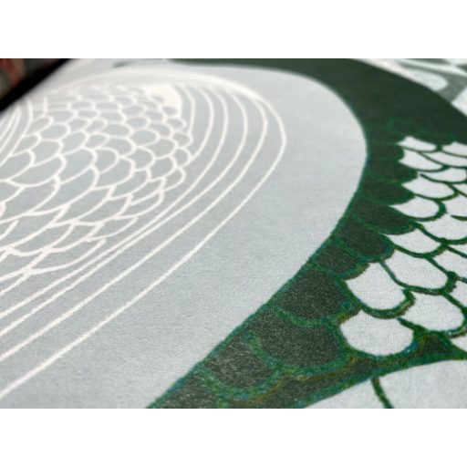 Natur stilizált pávák tollazata egzotikus virágok világos kékeszöld kék és zöld árnyalatok falpanel