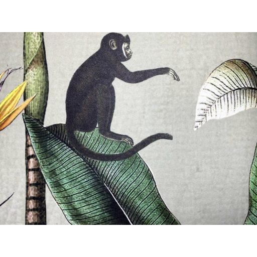 Natur magas pálmák banánfák gyümölcsfürttel egzotikus virágok buja zöld szines falpanel