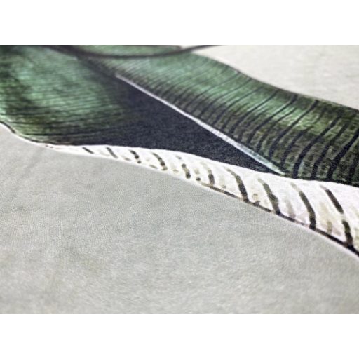 Natur magas pálmák banánfák gyümölcsfürttel egzotikus virágok buja zöld szines falpanel