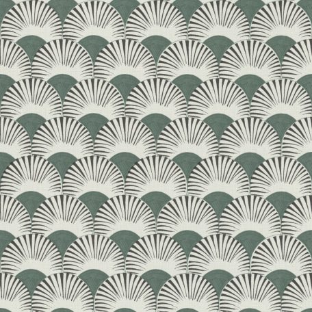 Rasch Amazing 539325 Dinamikus grafikai tervezés Japán művészet stilizált legyező motívum fehér zöld/szürkészöld antracit tapéta