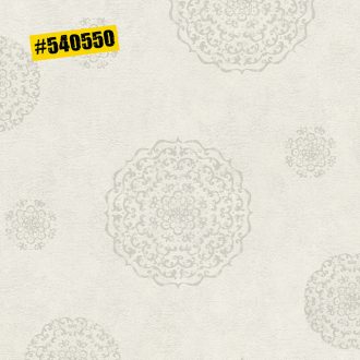   Rasch #ROCKENROLLE 540550  Neoklasszikus Vintage barokk mintázat törtfehér ezüst fémes hatás tapéta