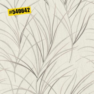   Rasch #ROCKENROLLE 540642  Natur fűmintázat fehér krémszín rózsaszín padlizsán ezüst enyhe fémes csillogás tapéta