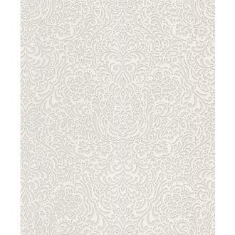   Elegáns minimalista etnikai strukturált grafikus díszítőminta törtfehér és világosszürke tónus tapéta