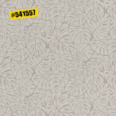 Rasch #ROCKENROLLE 541557  Natur botanikus könnyezőpálma stilizált levelei bézs szürkésbézs tapéta
