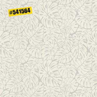  Rasch #ROCKENROLLE 541564  Natur botanikus könnyezőpálma stilizált levelei krém krémszürke tapéta