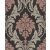 Rasch GLAM 541656 Neoklasszikus barokk virágdíszítés antracit bézs ó-rózsazsín/mályva bézsarany csillámló mintázat tapéta