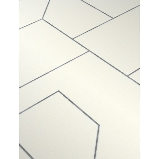 Absztrakt kétszínű csillogó vonalakkal kialakított geometriai minta fehér ezüst és grafit tónus fémes hatás tapéta