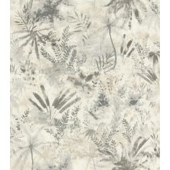   Rasch Poetry II 543018 Natur Organikus textil pálma páfrány bokor világos szürke szürke árnyalatok tapéta