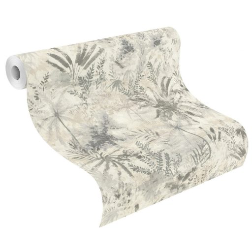 Rasch Poetry II 543018 Natur Organikus textil pálma páfrány bokor világos szürke szürke árnyalatok tapéta