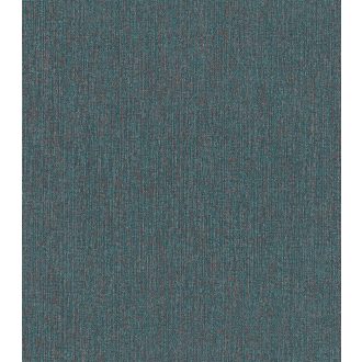   Rasch Poetry II 545401 Natur természetes hatású textilminta petrolszín árnyalatok csipetnyi korallvörös tapéta