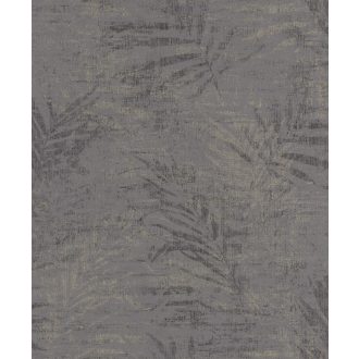   Rasch Poetry II 546620 Natur botanikus bambuszlevelek sötét meleg szürke antracit világos arany tapéta