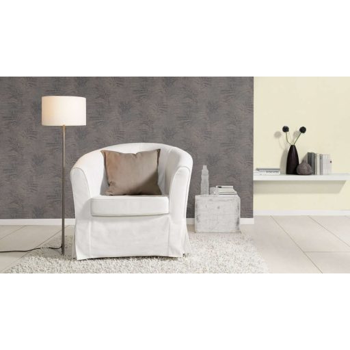 Rasch Poetry II 546620 Natur botanikus bambuszlevelek sötét meleg szürke antracit világos arany tapéta