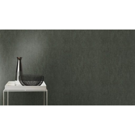 Egyszínű irizáló szivárványos hatás szemcsés struktúra ezüstös sötét szürkészöld tapéta