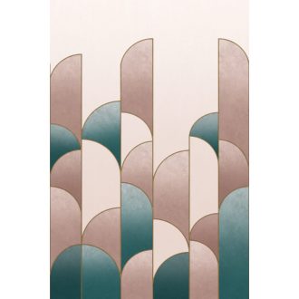   Rasch Salisbury 552157 Art Deco a stílus legszebb lapjaiból krém bézs barna zöld finom színátmenetek falpanel