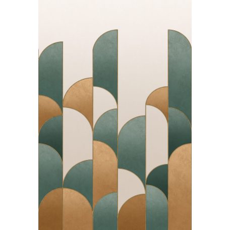 Rasch Salisbury 552171 Art Deco a stílus legszebb lapjaiból krém/bézs zöld arany finom színátmenetek falpanel