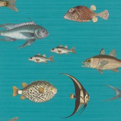   Rasch Studio Onszelf Stories 553536 Gyerekszobai Víz alatti világ! különféle tengeri halak valósághű ábrázolása türkizkék szines tapéta