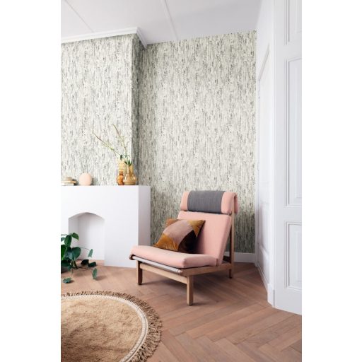 Rasch Composition 554045 Natur fehér nyírfa kérge világos és sötétszürke árnyalatok tapéta