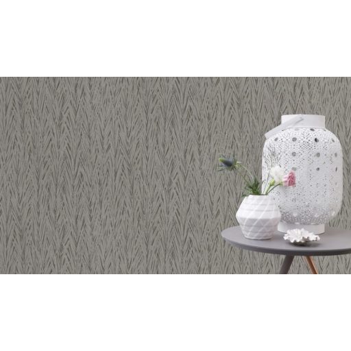 Rasch Composition 554144 Natur sürü tömött megjelenítésű füvek sötétszürke ezüst fénylő mintafelület tapéta