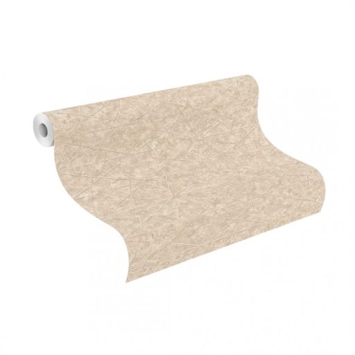 Rasch Composition 554335 Grafikus keresztező vonalak texturált bézs barna világos arany finom csillogás tapéta