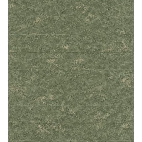 Rasch Composition 554359 Grafikus keresztező vonalak texturált fenyőzöld világos arany finom csillogás tapéta