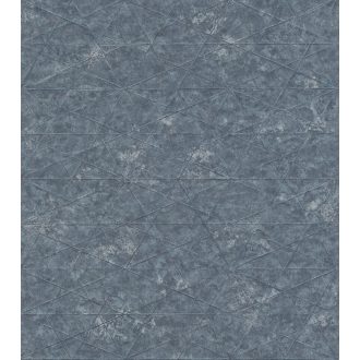   Rasch Composition 554366 Grafikus keresztező vonalak texturált farmerkék világos ezüst finom csillogás tapéta