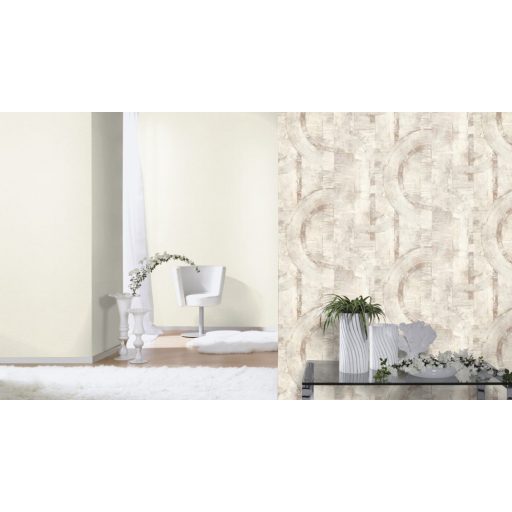 Rasch Composition 554410 Natur Egyszínű textilstruktúra törtfehér/világosszürke enyhe csillogás tapéta