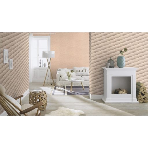 Rasch Composition 554632 Geometrikus 3D szálcsiszolt felület kifinomult színátmenet világos bézstól a barnásszürkéig tapéta