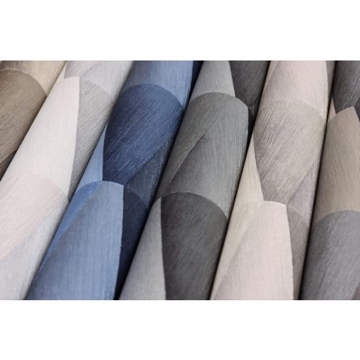 Rasch Composition 554663 Geometrikus 3D szálcsiszolt felület kifinomult színátmenet világos ezüstszürkétől az antracitig tapéta