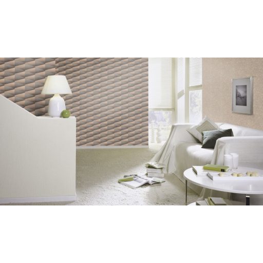 Rasch Composition 554670 Geometrikus 3D szálcsiszolt felület kifinomult színátmenet világos bézstól szürkén át a feketéig tapéta