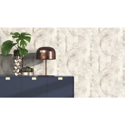 Rasch Composition 554748 Grafikus extravagáns minta texturált változatos struktúra törtfehér szürke árnyalatok arany tapéta