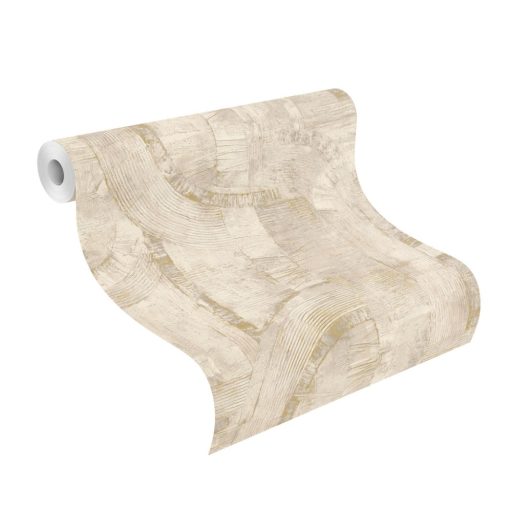 Rasch Composition 554755 Grafikus extravagáns minta texturált változatos struktúra törtfehér bézs és szürke árnyalatok arany tapéta