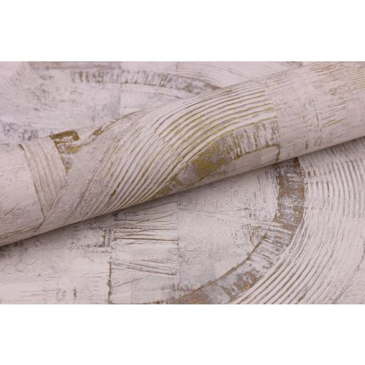 Rasch Composition 554755 Grafikus extravagáns minta texturált változatos struktúra törtfehér bézs és szürke árnyalatok arany tapéta