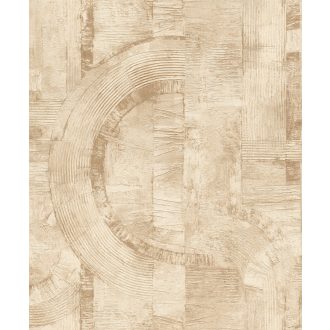   Rasch Composition 554762 Grafikus extravagáns minta texturált változatos struktúra krémfehér bézs és barna árnyalatok arany tapéta