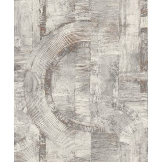   Rasch Composition 554779 Grafikus extravagáns minta texturált változatos struktúra törtfehér szürke árnyalatok bronz tapéta