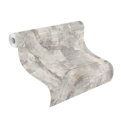 Rasch Composition 554779 Grafikus extravagáns minta texturált változatos struktúra törtfehér szürke árnyalatok bronz tapéta